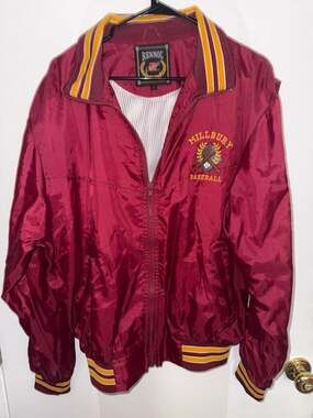 Vintage Rennoc Classic Maroon Millbury Baseball Windbreaker Jacket